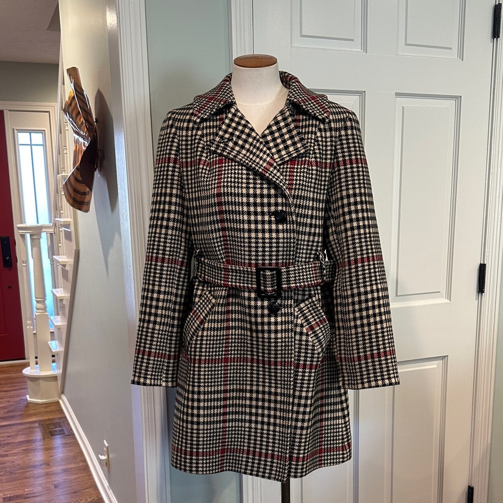 Amazing ViNtAgE Pendleton Plaid Double-Breasted Women's Coat Sz 10 trench